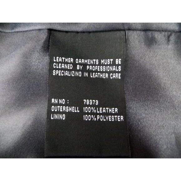 NEW! Kirkland Front Zip 100% Leather Jacket Black SZ M - Picture 7 of 9